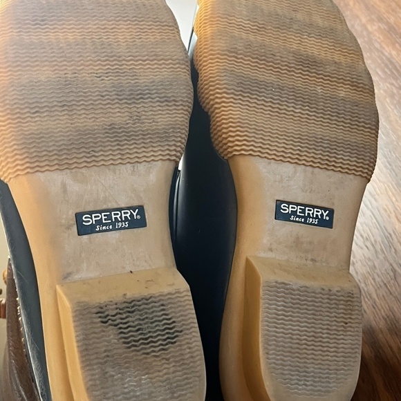 Sperry Boots 4 Saltwater Brown Leather Rubber Heeled Snow Ski Preppy Classic - Picture 8 of 13